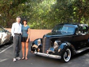 Kelly and Dad with the Studebaker